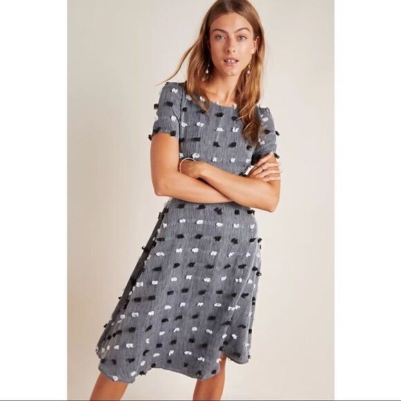 NEW Anthropologie Sunday in Brooklyn Gisela Textured Mini Dress X-Small Petite - Picture 1 of 4